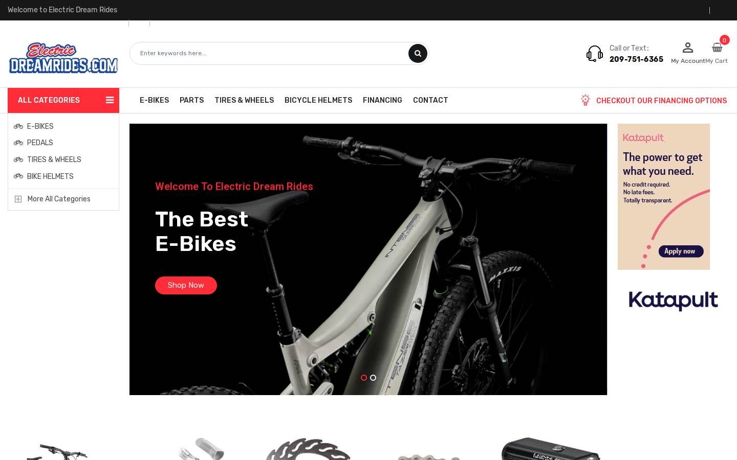 electricdreamrides.com homepage screenshot