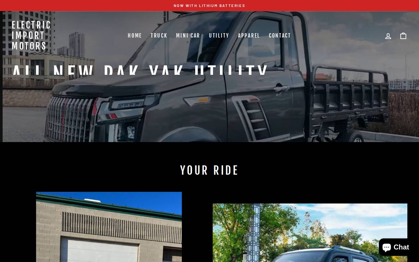 electricimportmotors.com homepage screenshot
