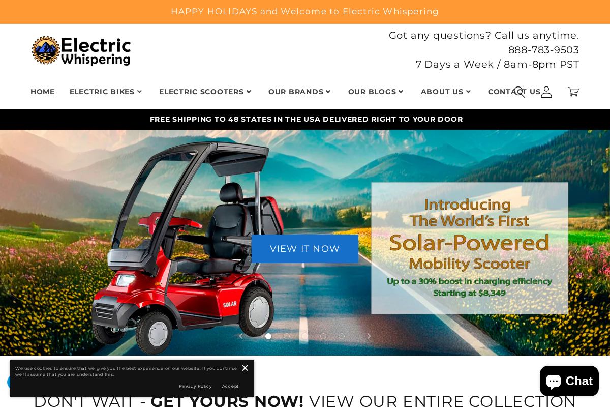 Electric Whispering homepage screenshot