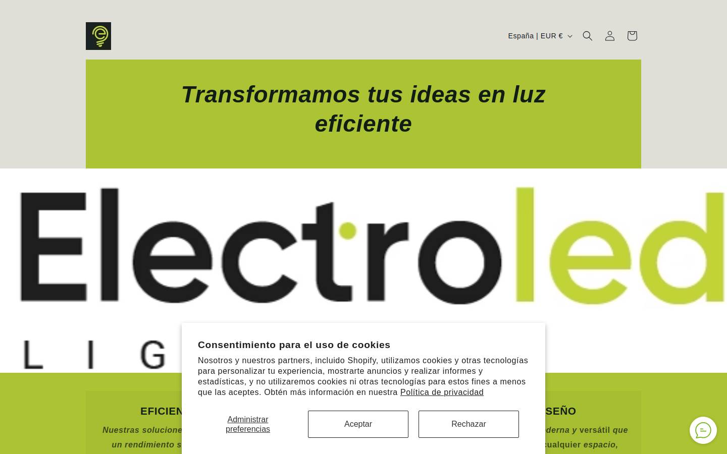electro-led.es homepage screenshot