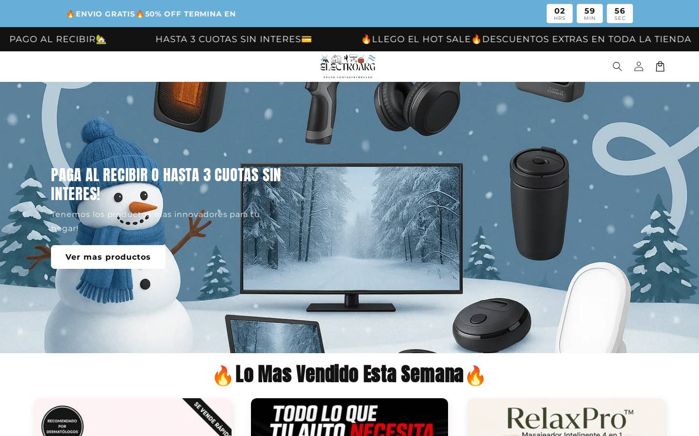 electroarg.com homepage screenshot