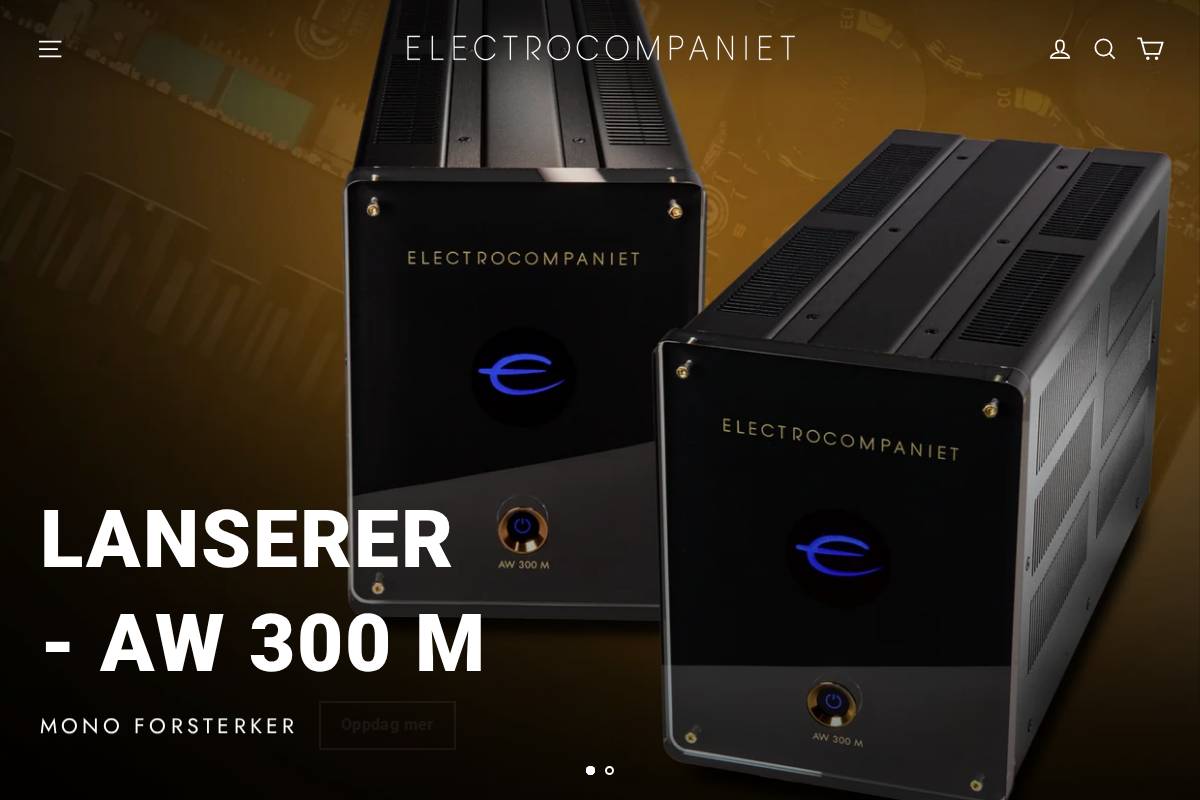 ELECTROCOMPANIET.NO homepage screenshot