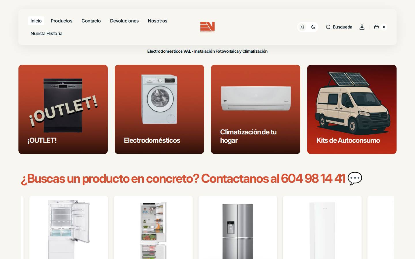 electrodomesticosval.com homepage screenshot