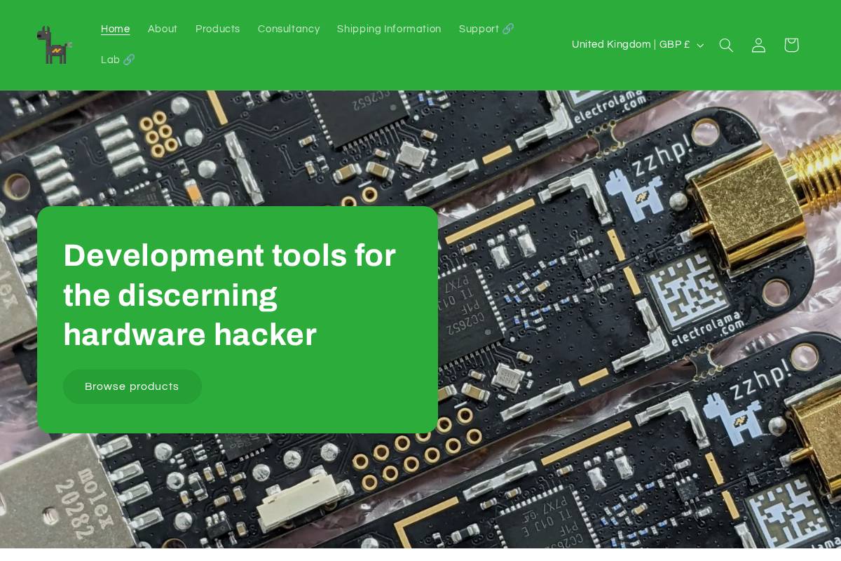 electrolama.com homepage screenshot
