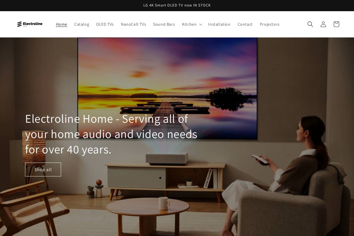 electrolinehome homepage screenshot