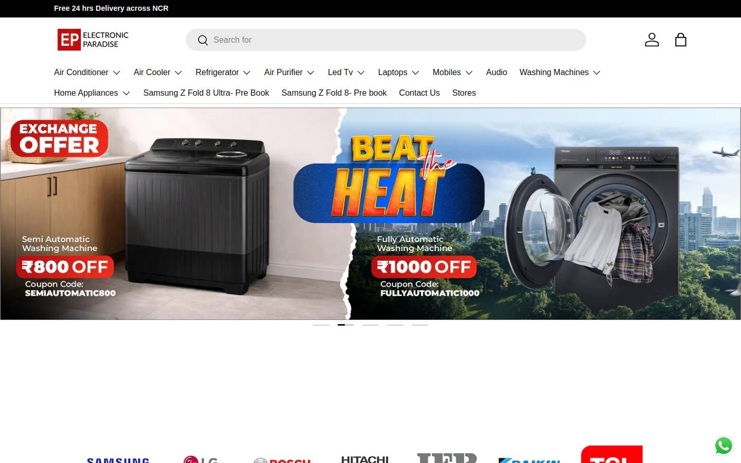 electronicparadise.in homepage screenshot
