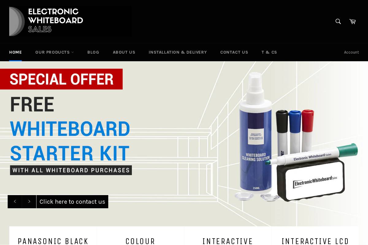 electronicwhiteboardsales.com.au homepage screenshot