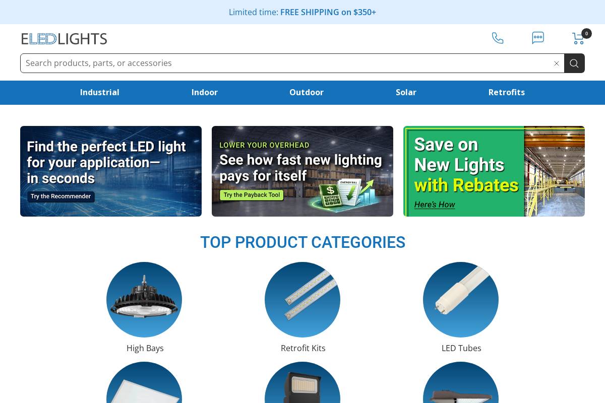 eledlights.com homepage screenshot