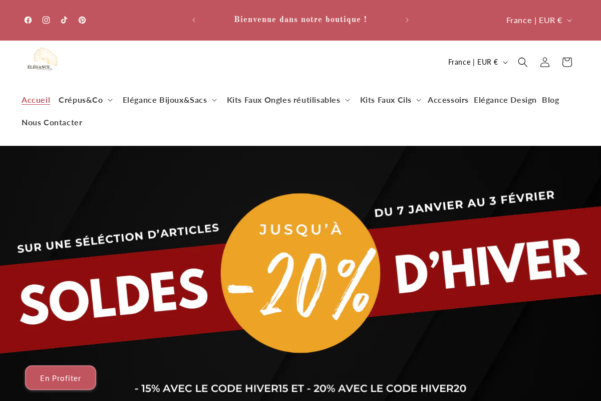 Elégance Simplement homepage screenshot