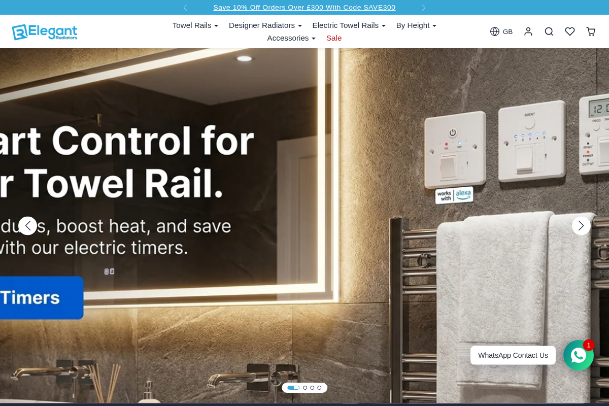Elegant Radiators homepage screenshot