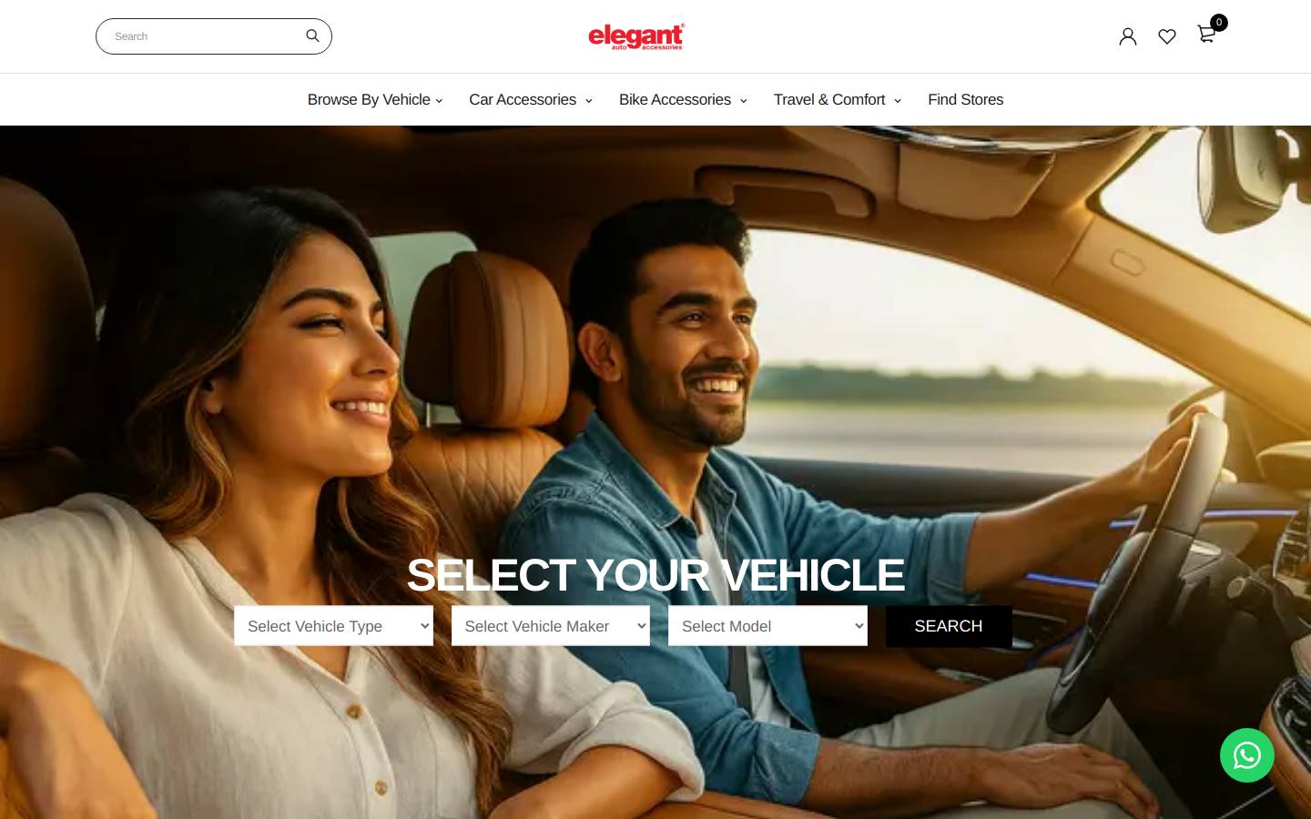 Elegant Auto Accessories homepage screenshot