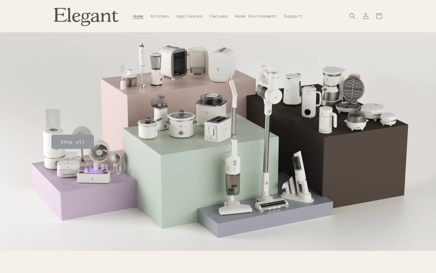 eleganthousewares.com homepage screenshot