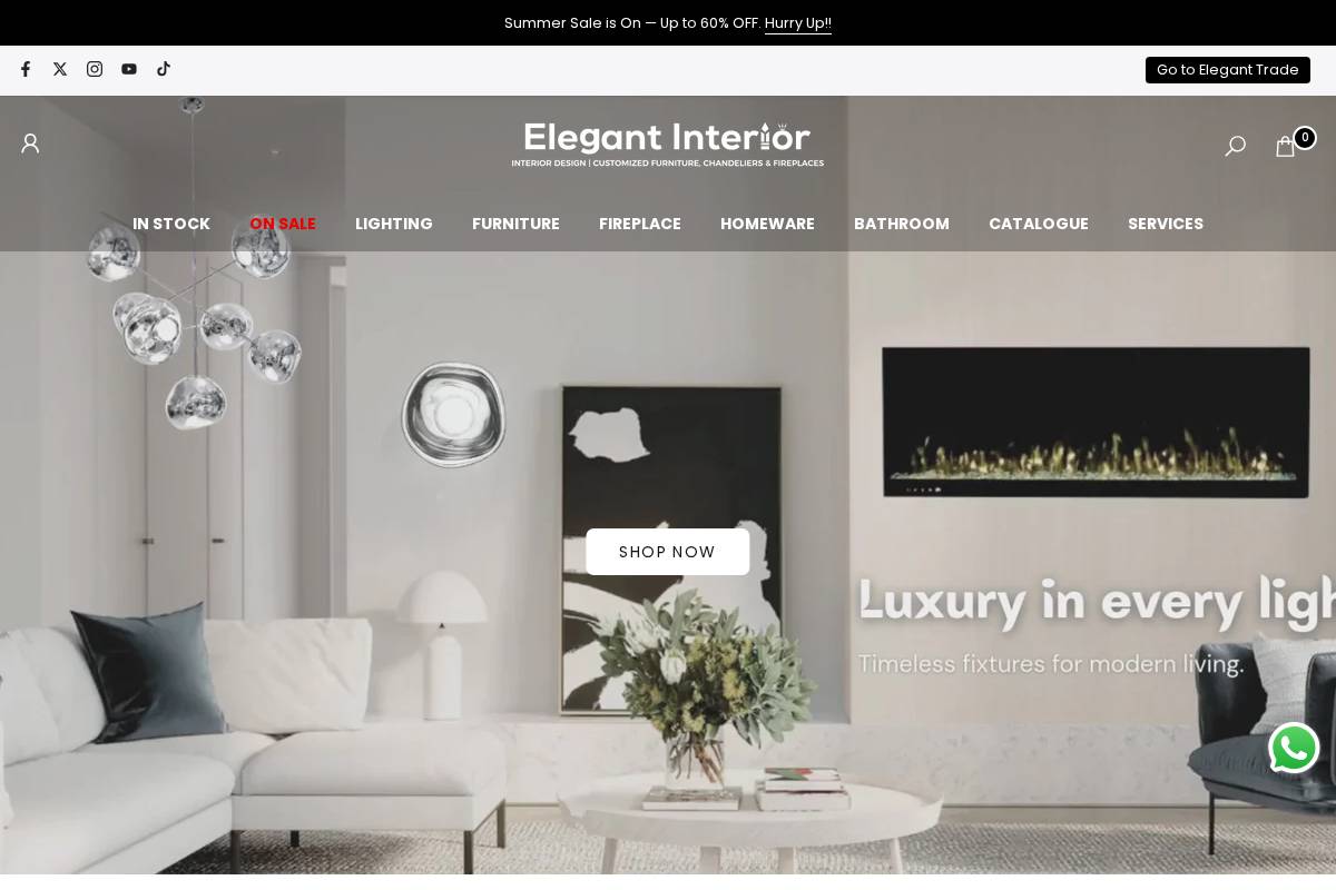 elegantinterior.com.au homepage screenshot