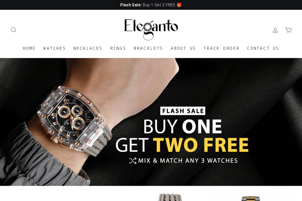 Eleganto homepage screenshot