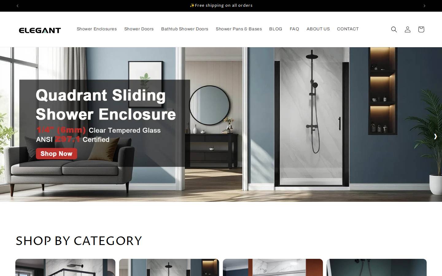 elegantshowerusainc.com homepage screenshot