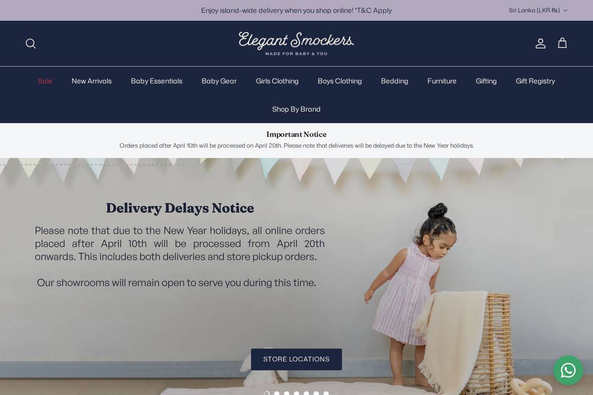 elegantsmockers.lk homepage screenshot