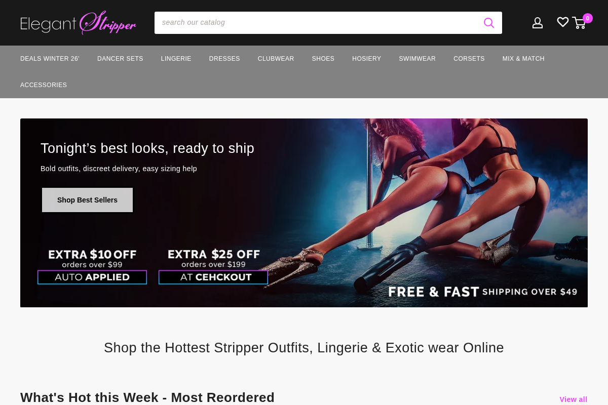 ElegantStripper homepage screenshot