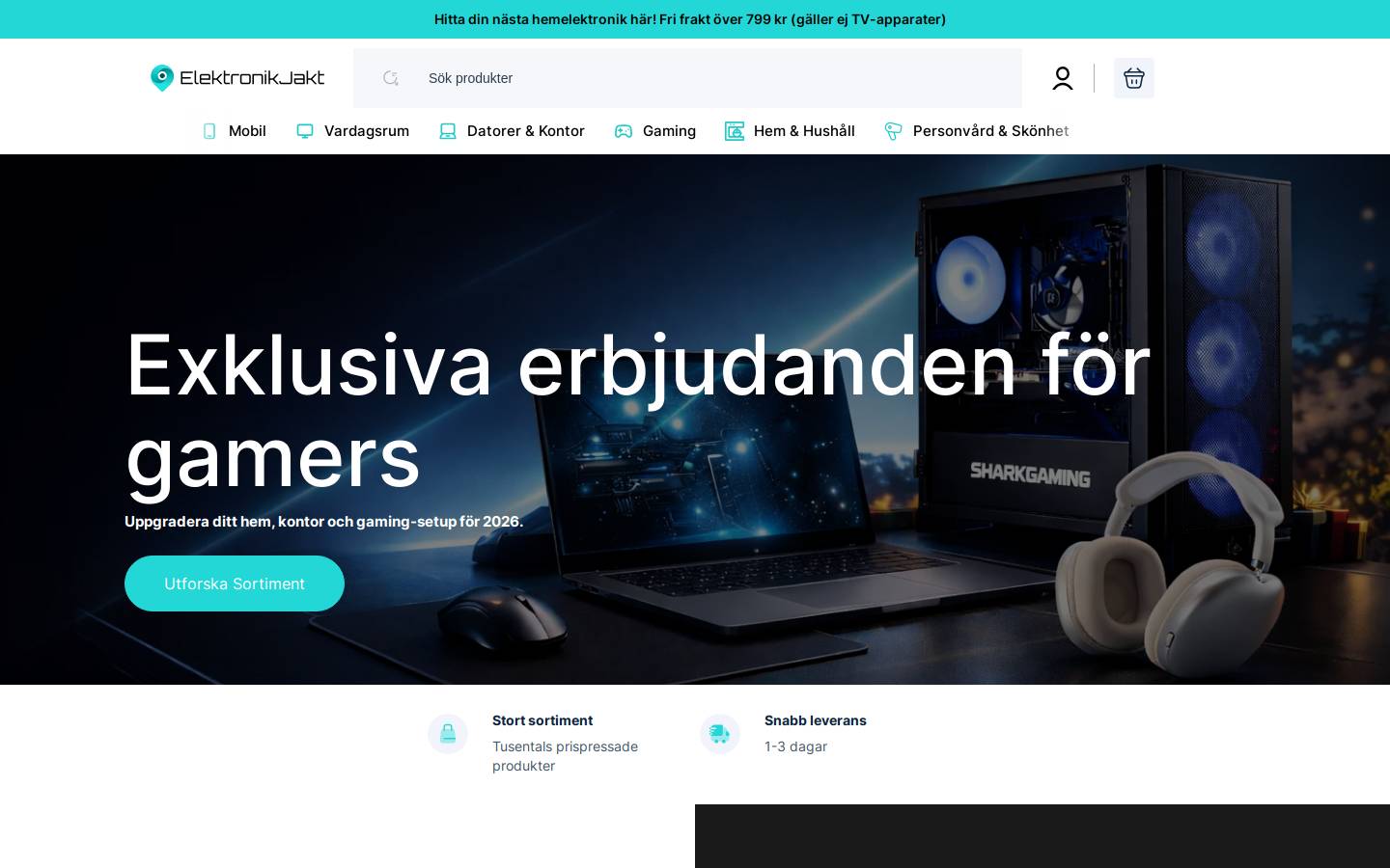 Elektronikjakt homepage screenshot