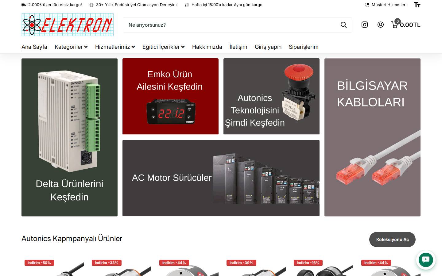 elektronltd.com.tr homepage screenshot