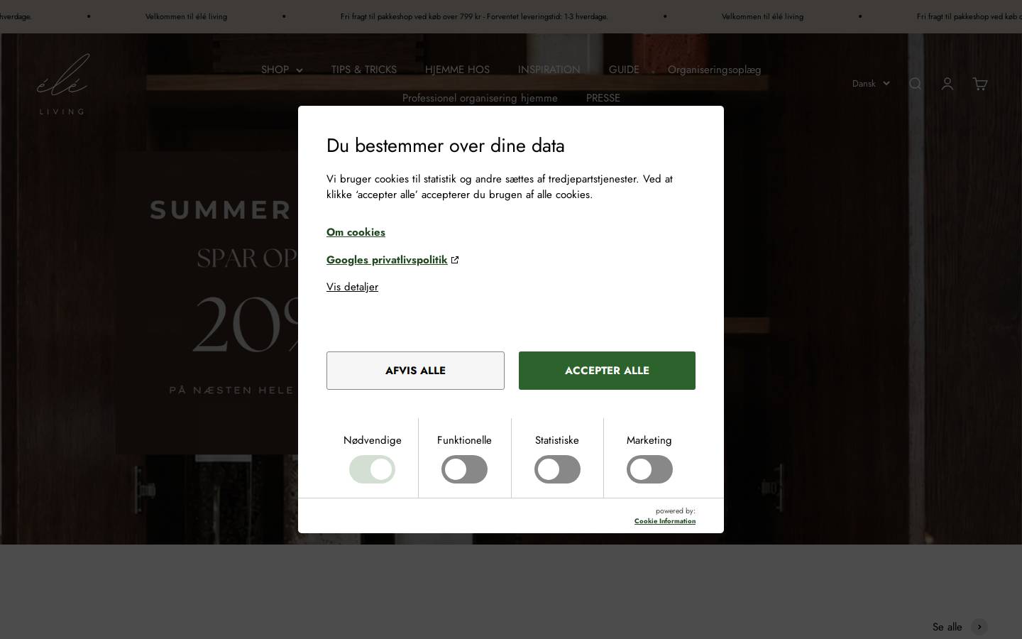élé living homepage screenshot