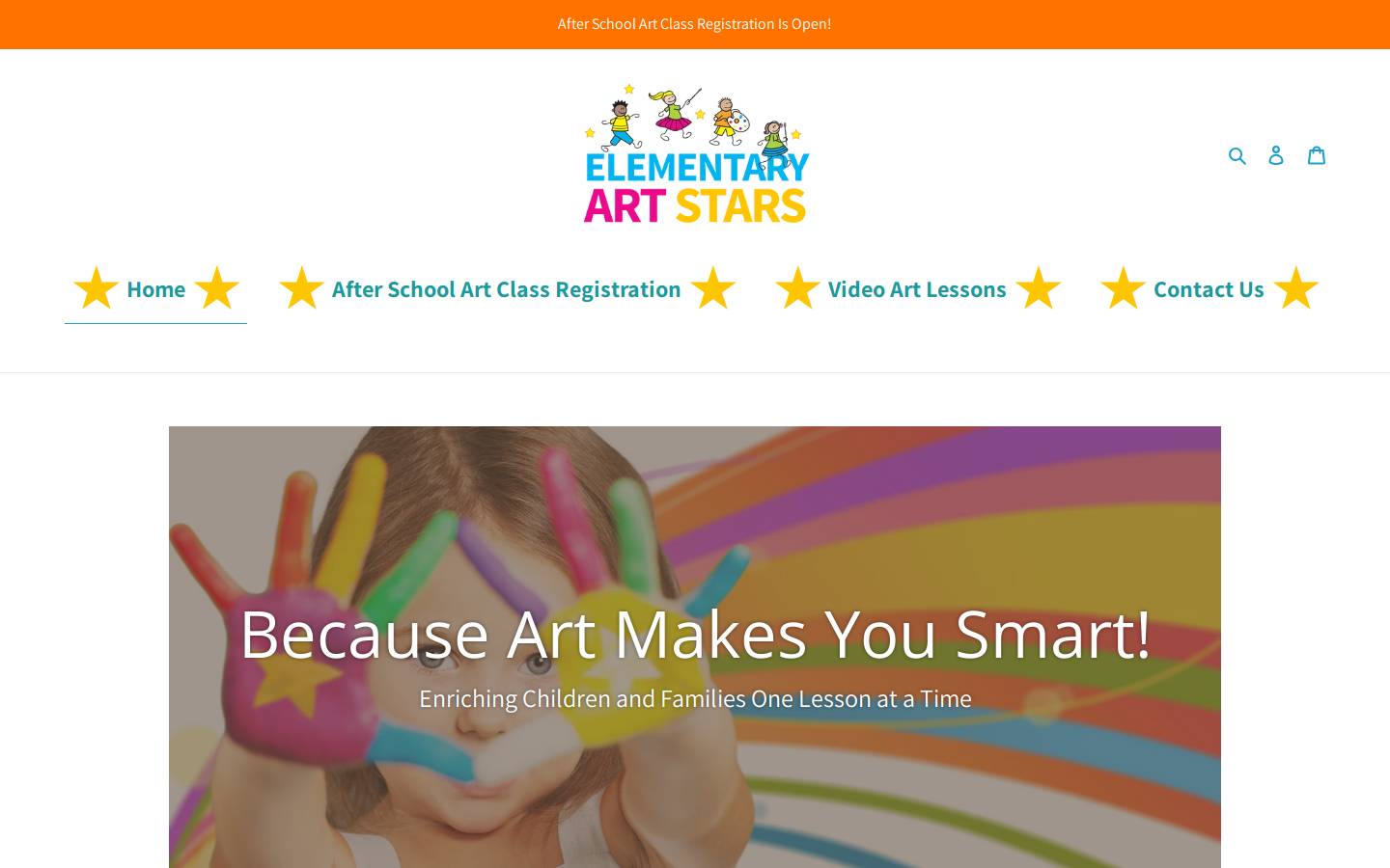 elementaryartstars.com homepage screenshot