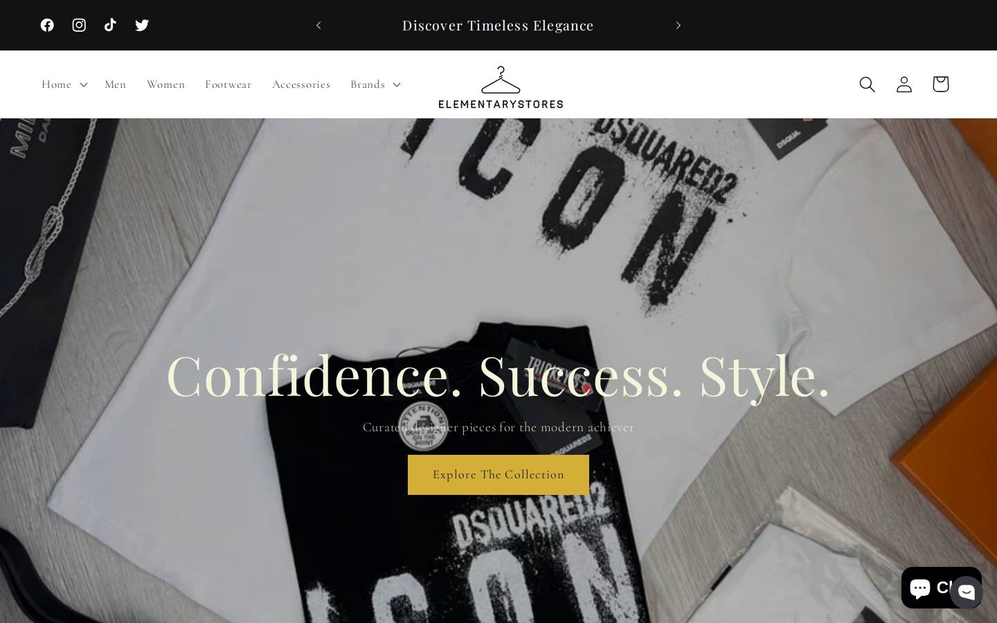 elementarystores.co.za homepage screenshot
