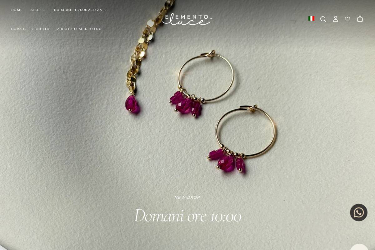 Elementoluce homepage screenshot