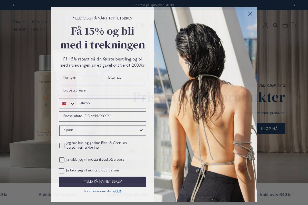 eleniandchris.no homepage screenshot