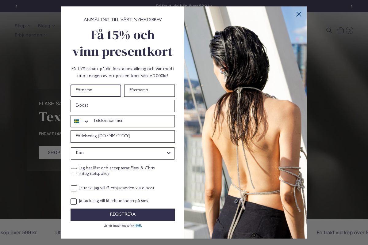 Eleni & Chris homepage screenshot
