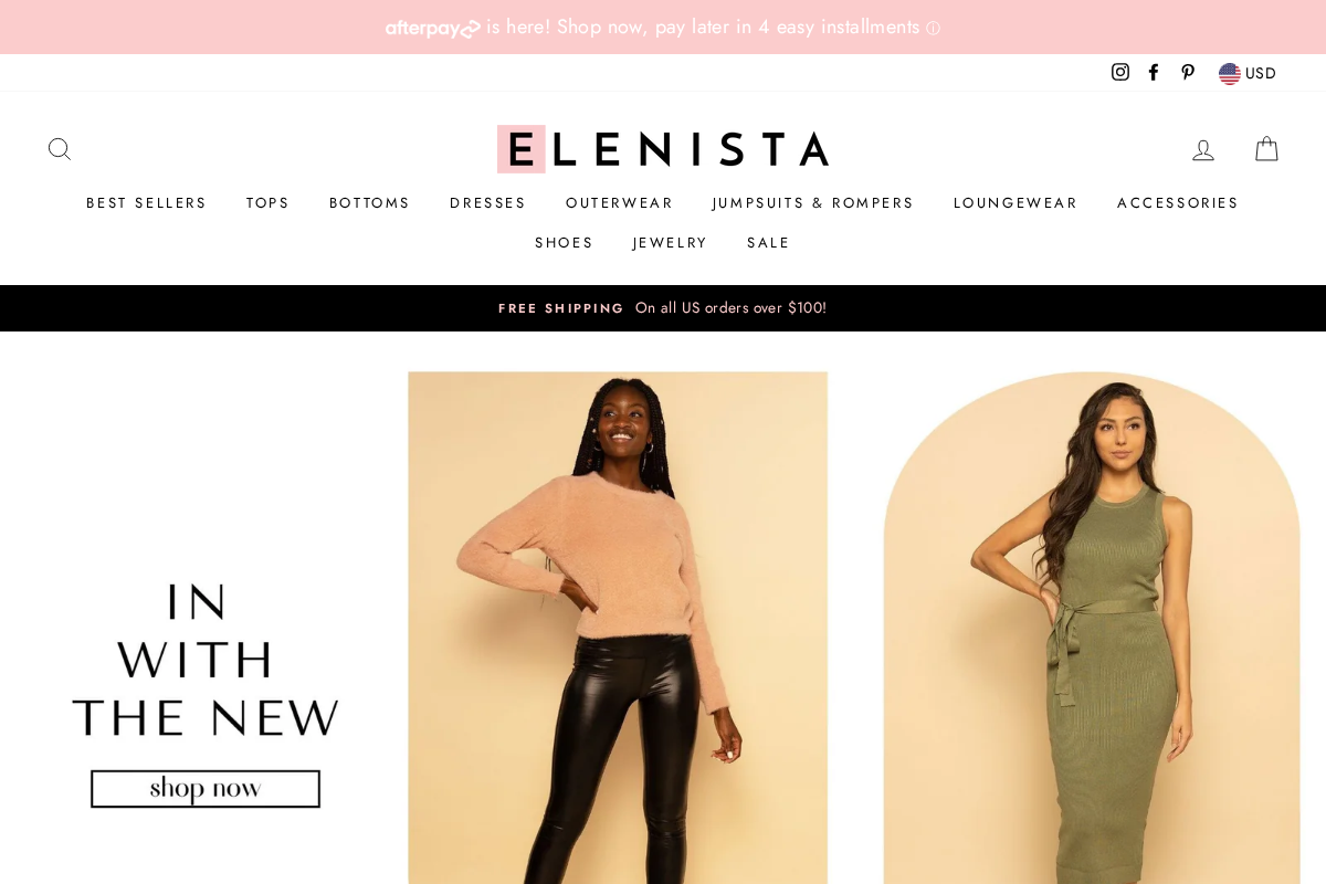 Elenista homepage screenshot