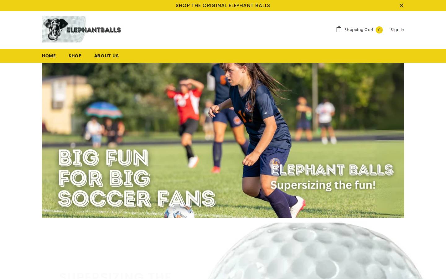 elephantballs.com homepage screenshot