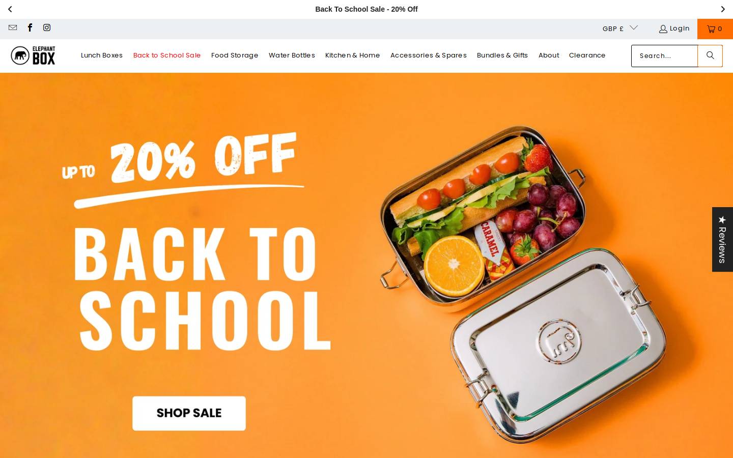 ElephantBox homepage screenshot