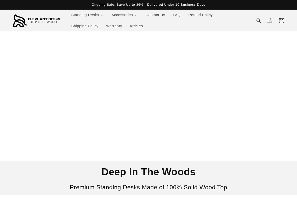 Elephant Desks homepage screenshot