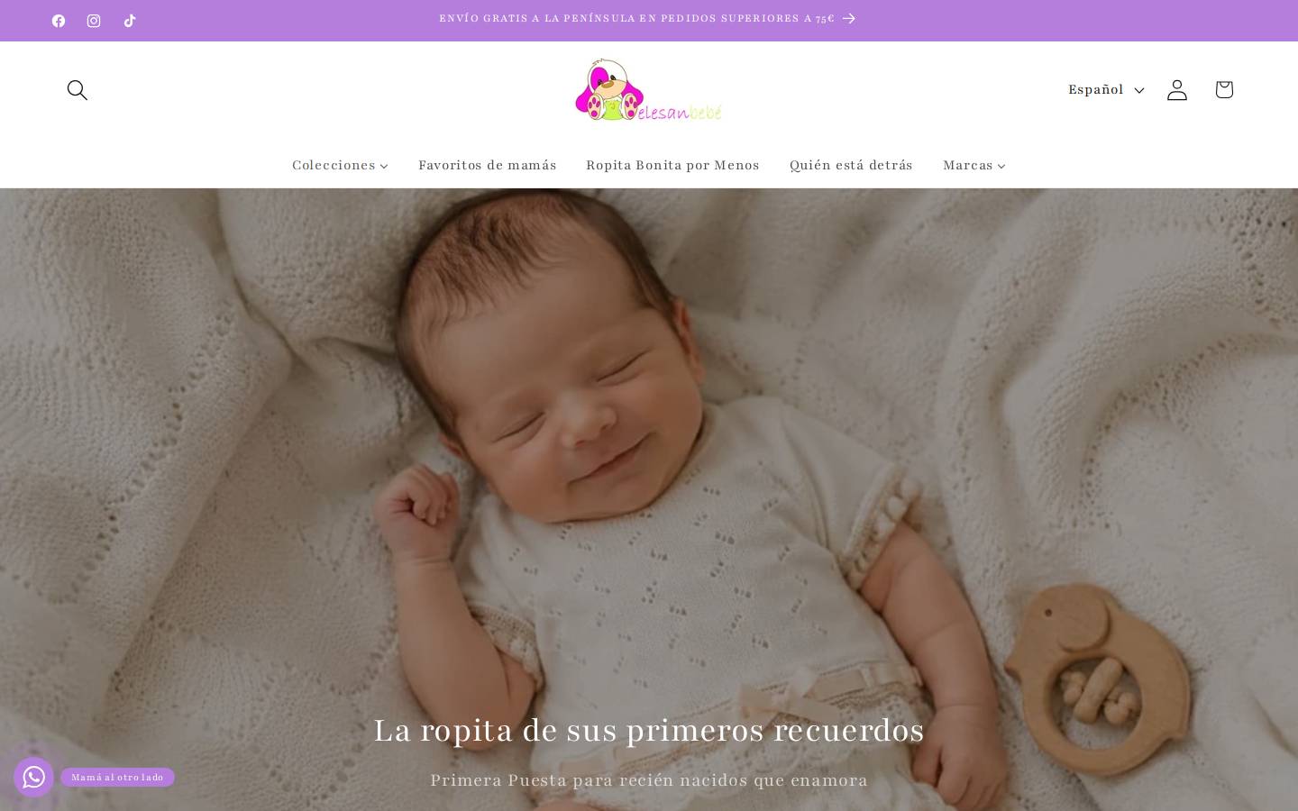 elesanbebé homepage screenshot