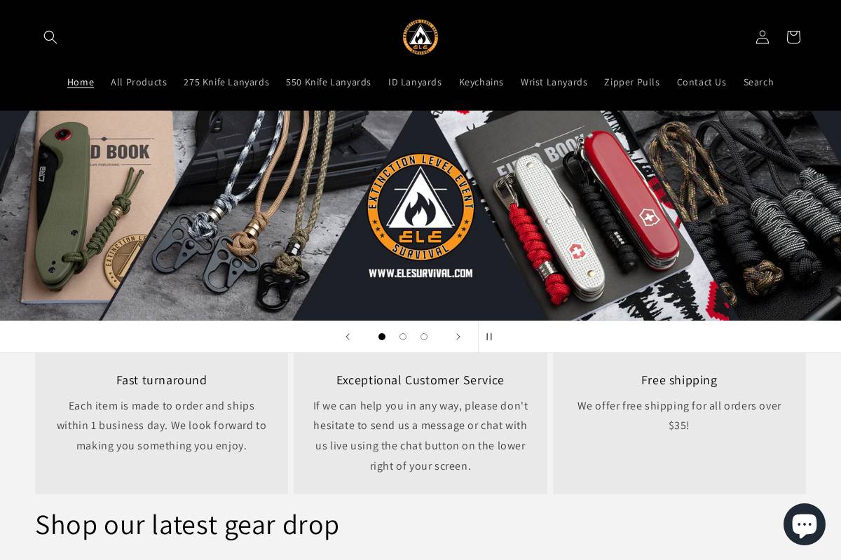 elesurvival.com homepage screenshot
