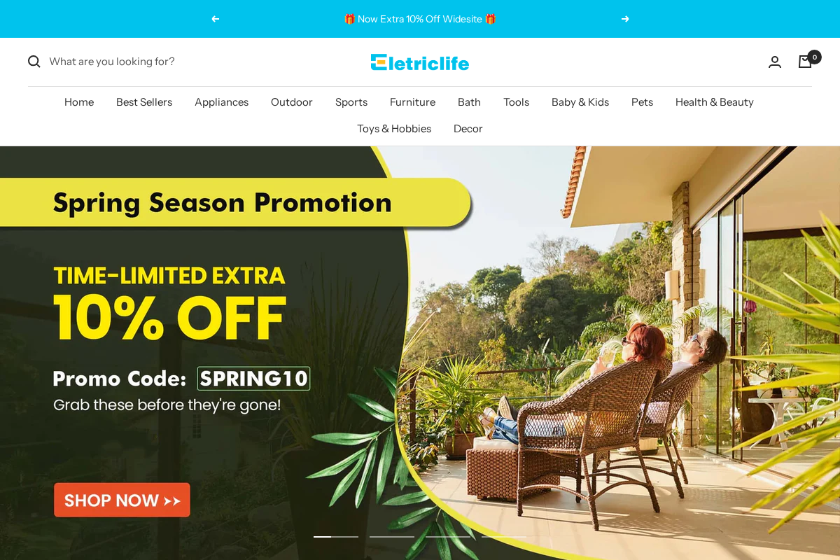 eletriclife.com homepage screenshot