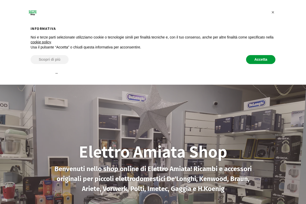 elettroamiatashop.it homepage screenshot
