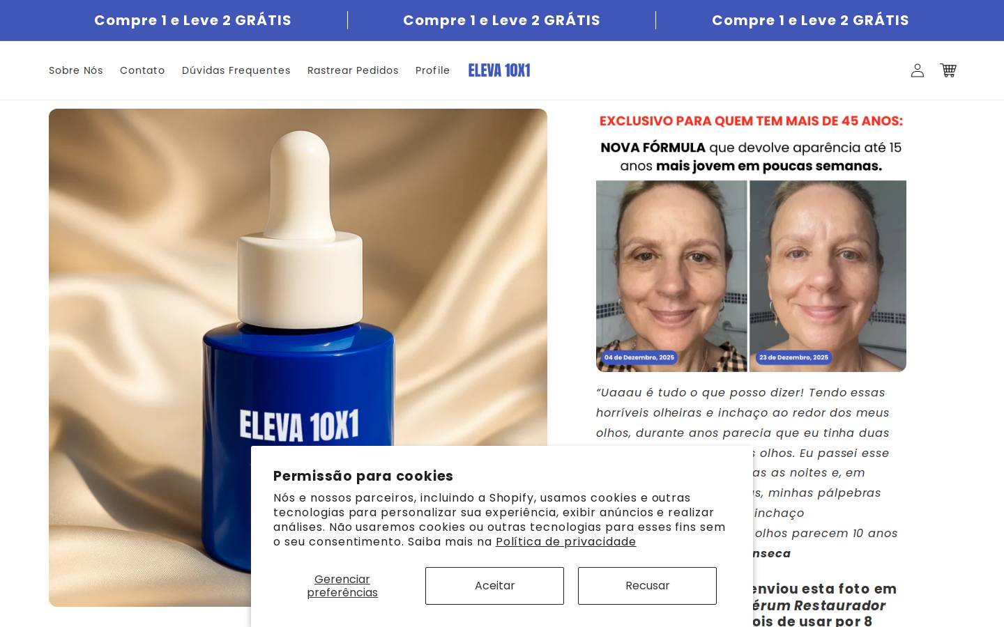 eleva10em1.com homepage screenshot