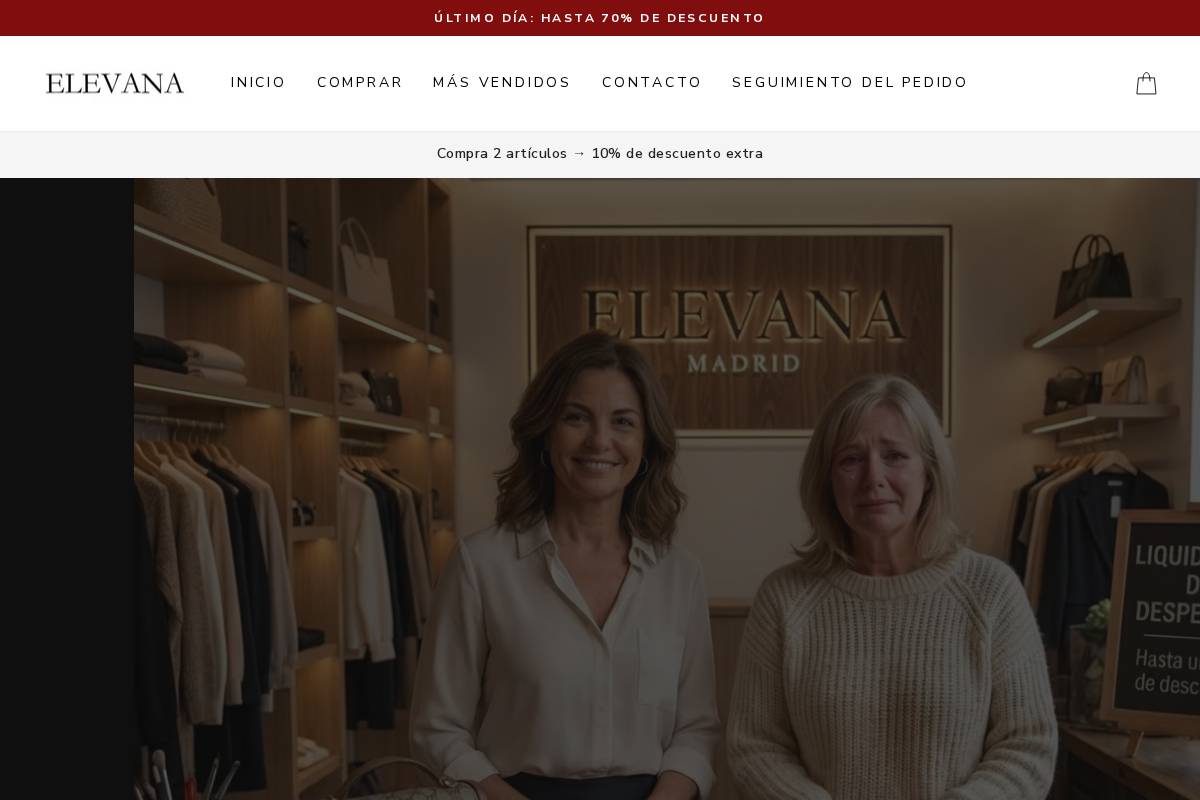 Elevana Madrid homepage screenshot