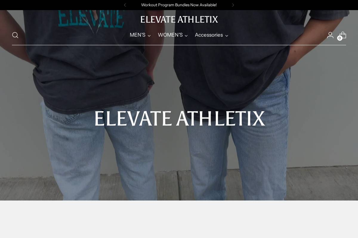elevateathletix.com homepage screenshot