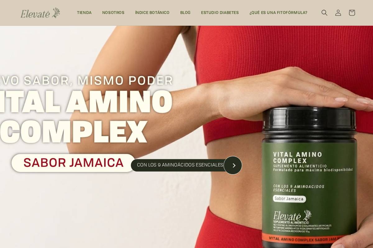 elevatebotanica.com homepage screenshot