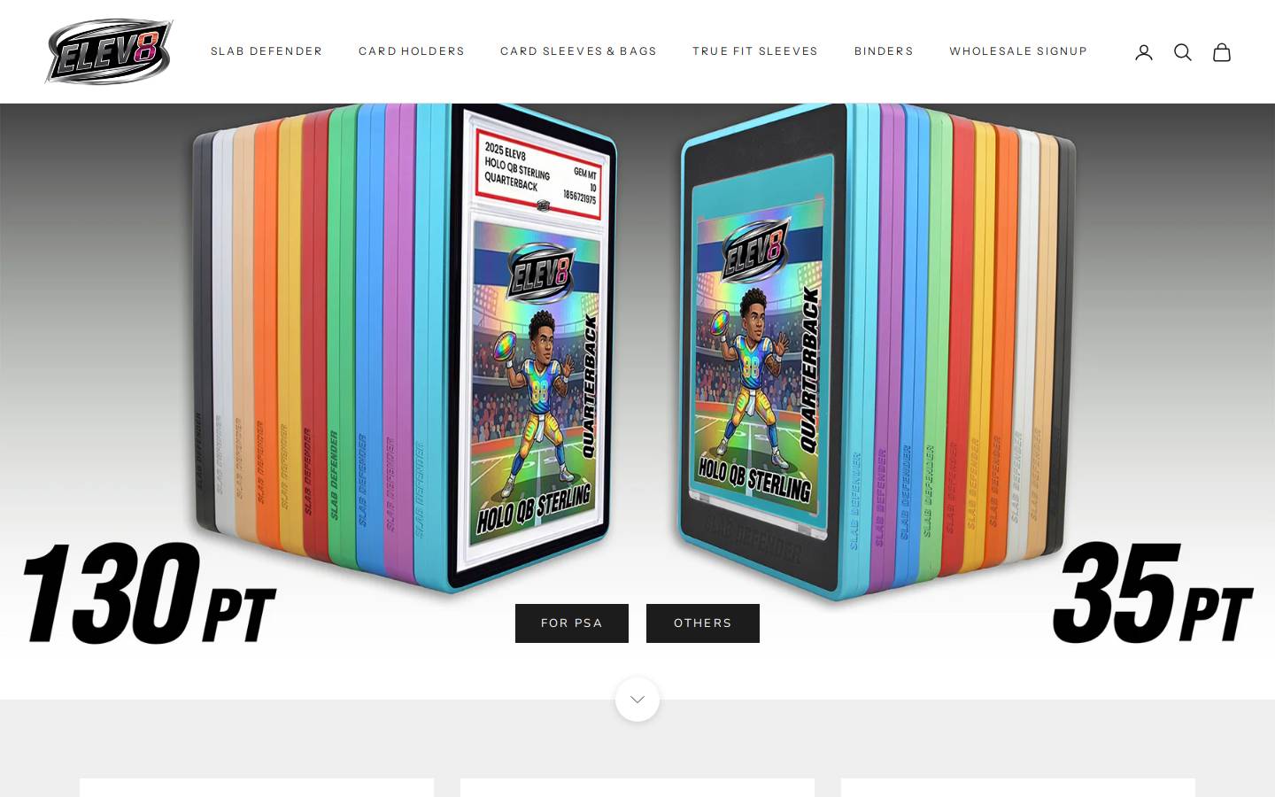elevatecards.com homepage screenshot