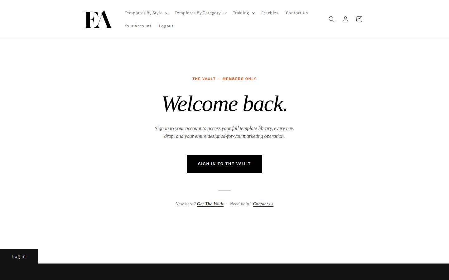 elevatedagentvault.com homepage screenshot