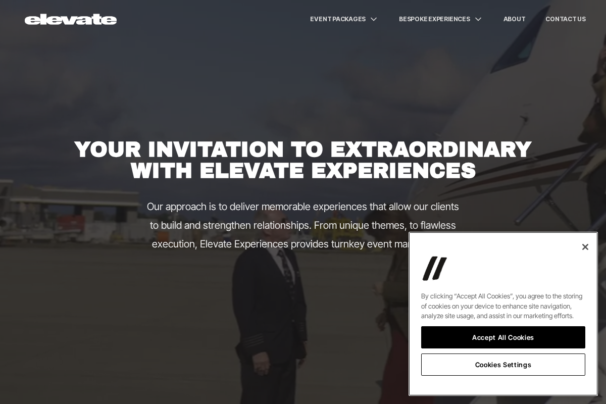 elevatexperiences.com homepage screenshot