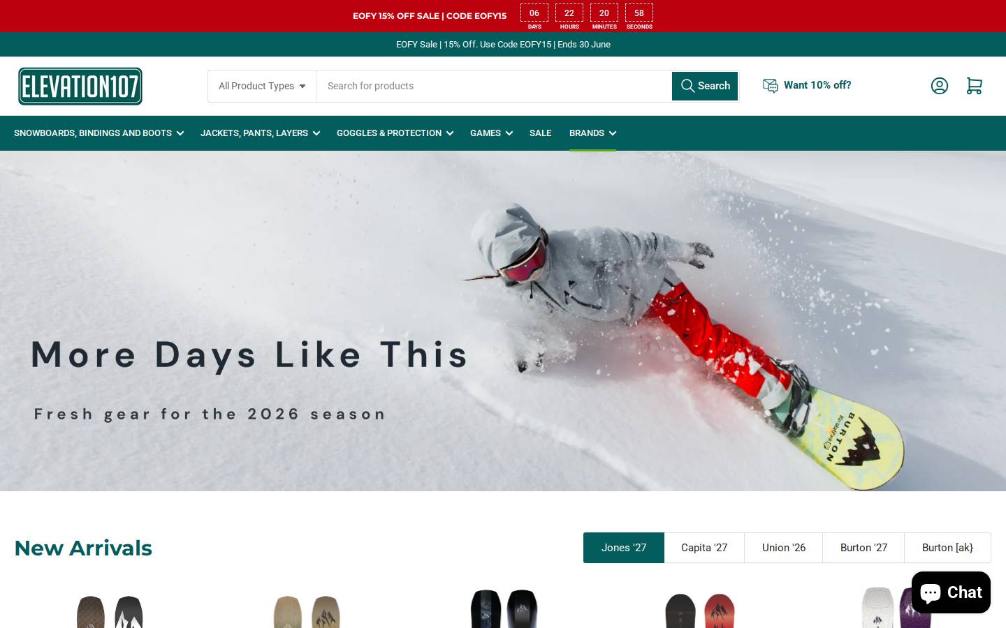 Elevation107 homepage screenshot