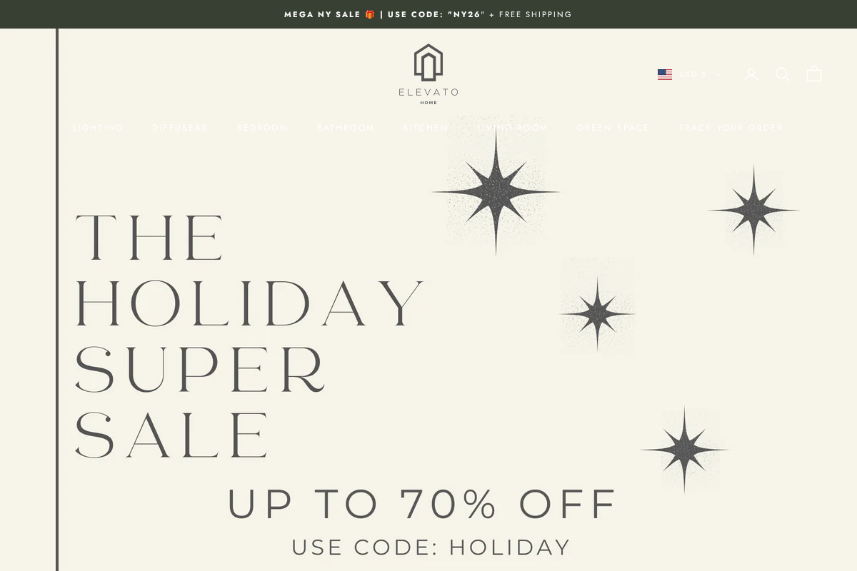 Elevatohome homepage screenshot