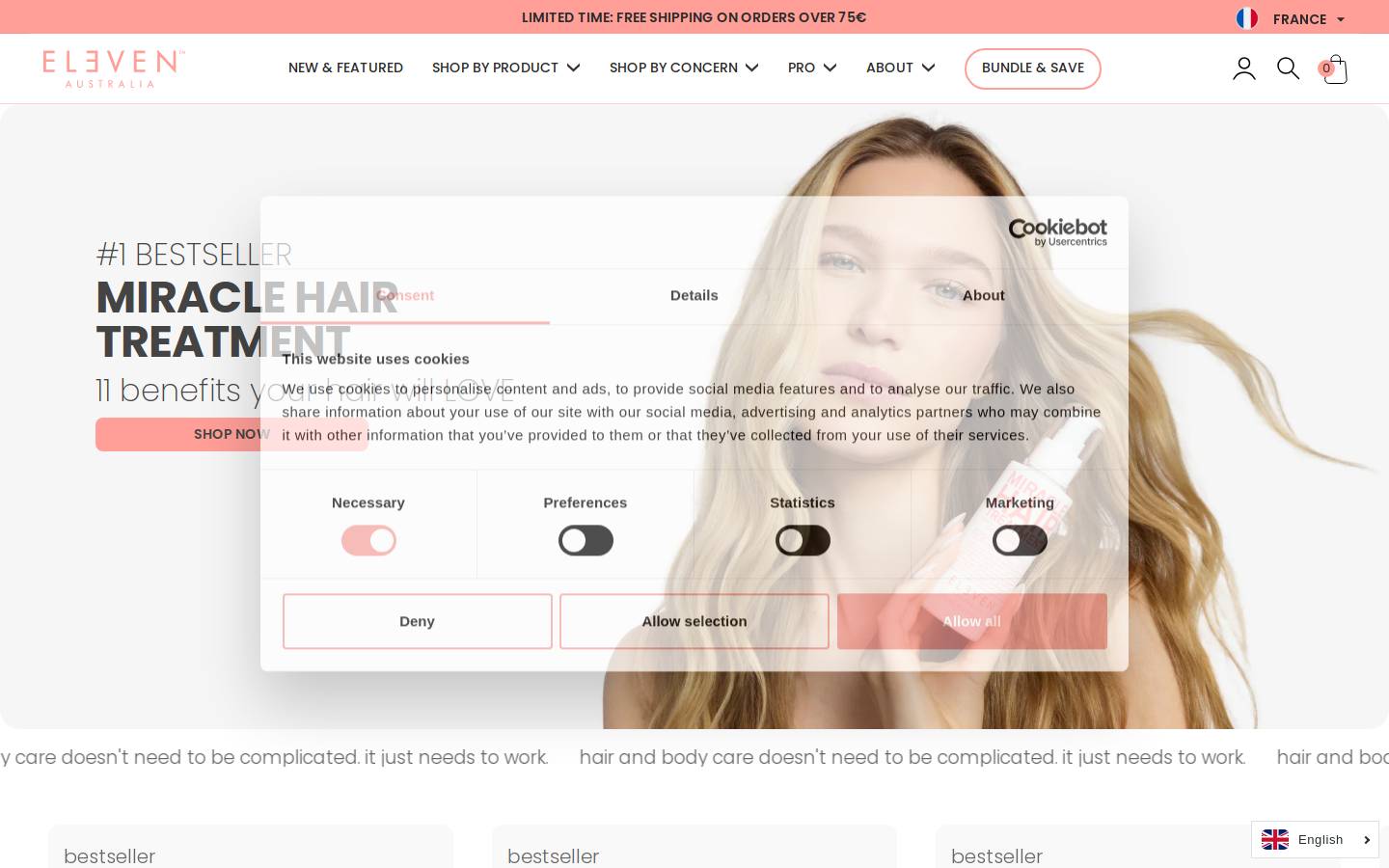 Eleven Australia homepage screenshot