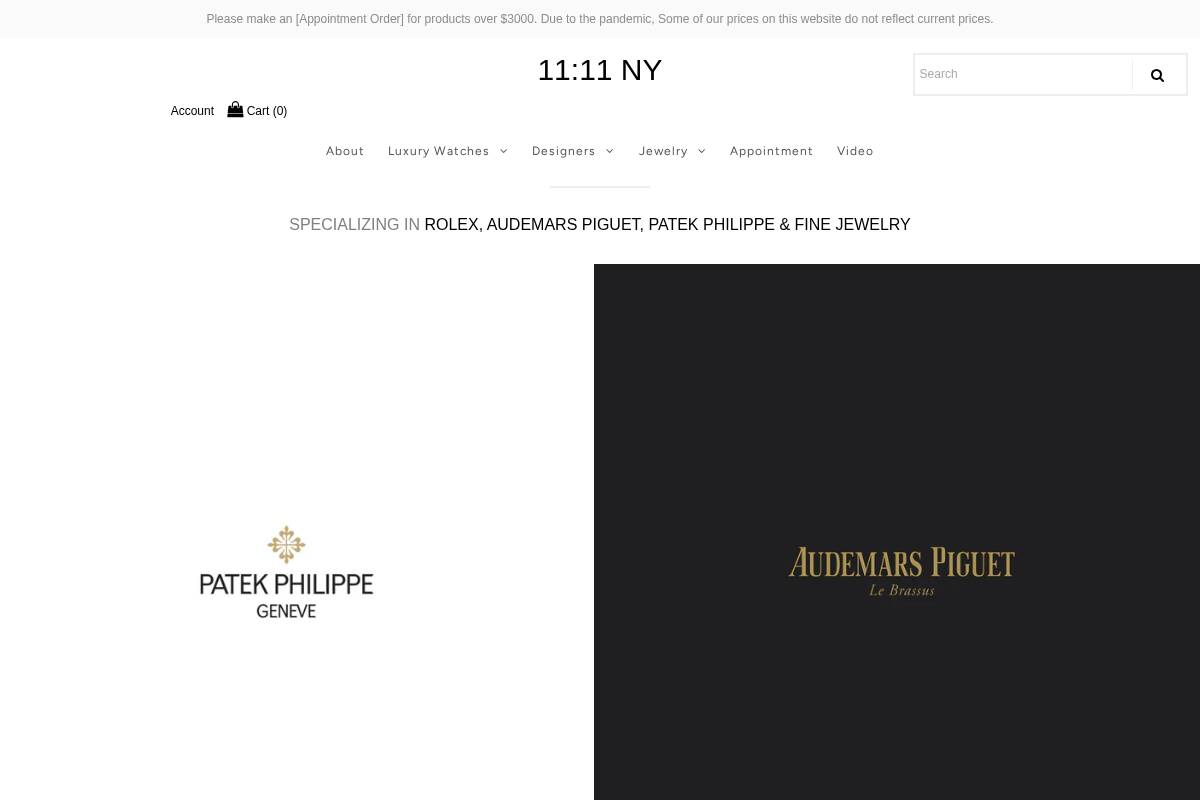 elevenelevenny.com homepage screenshot