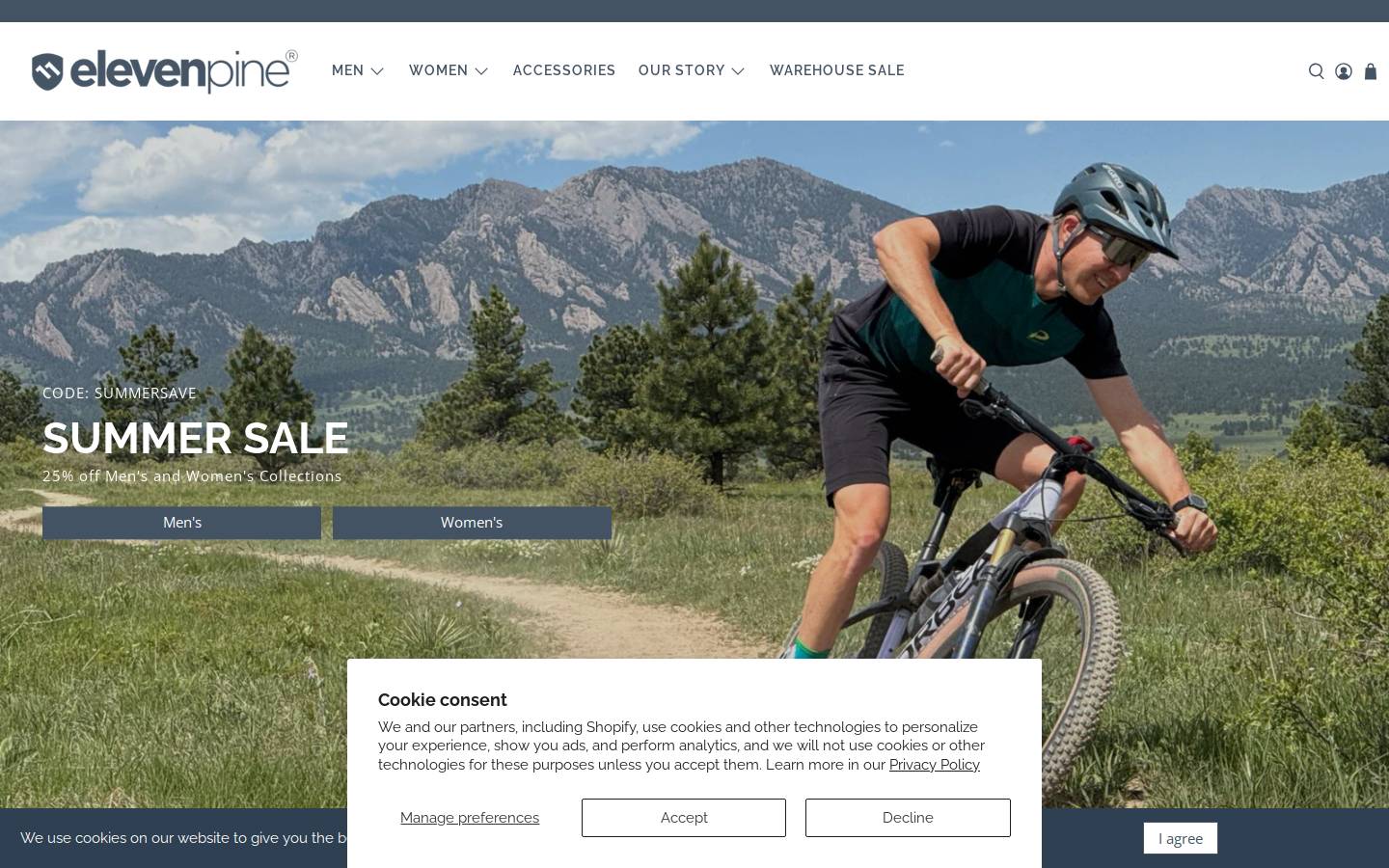 elevenpine.com homepage screenshot