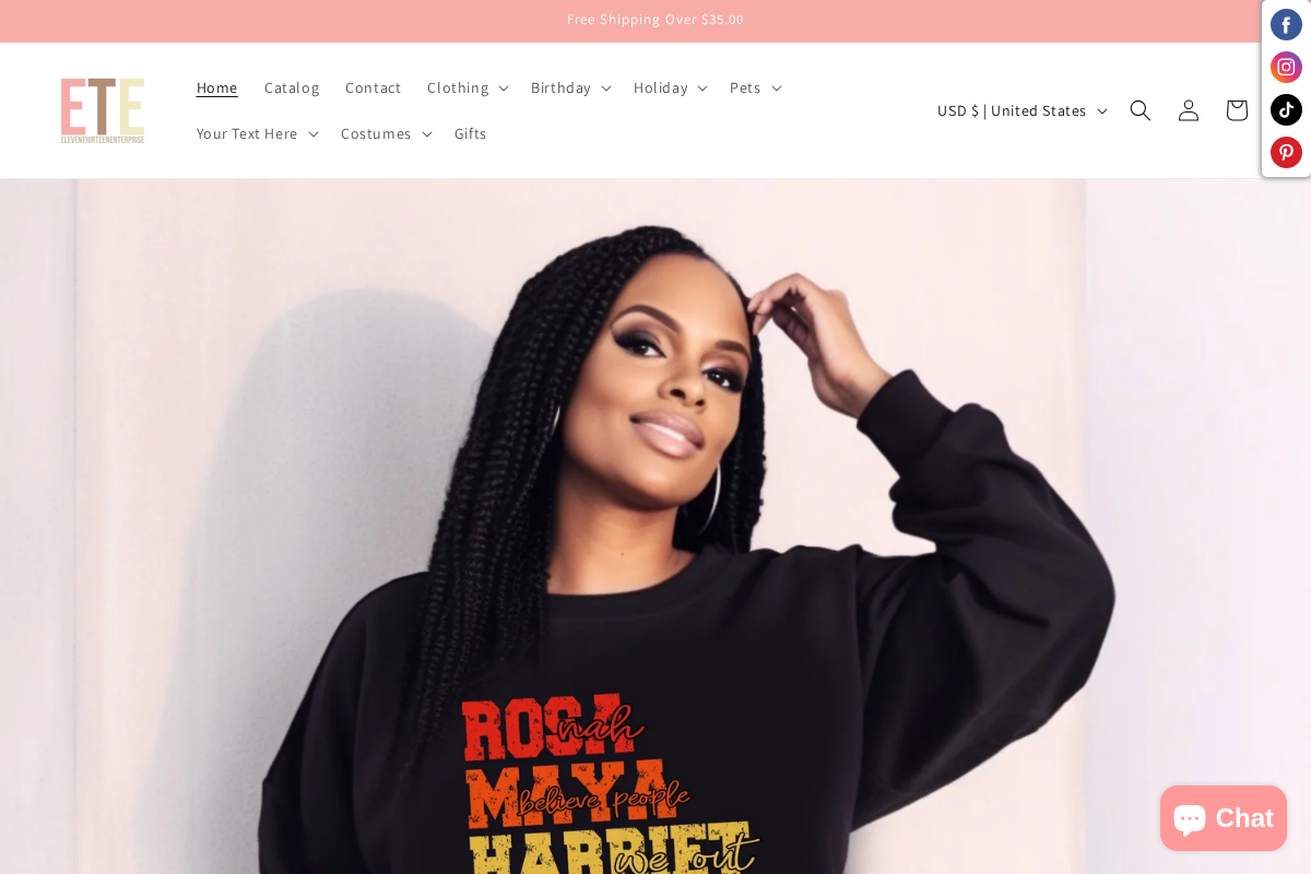 eleventhirteenent.com homepage screenshot